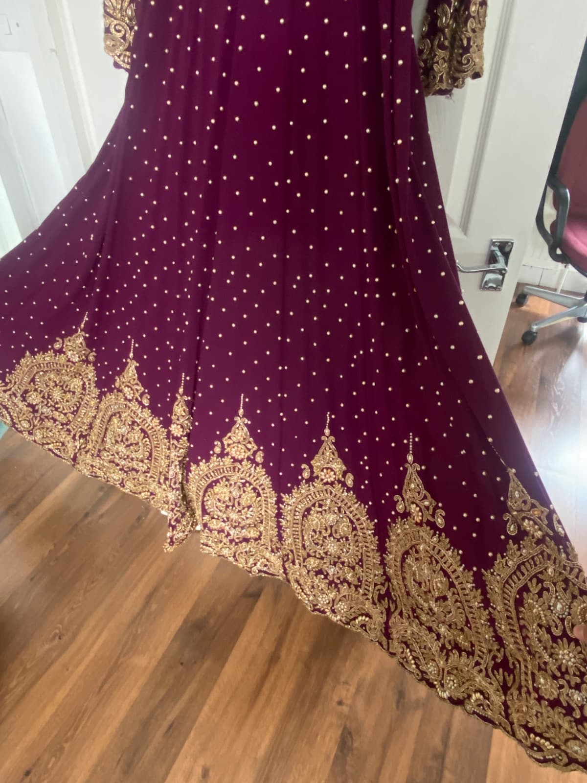 Purple and gold dress — photo 3