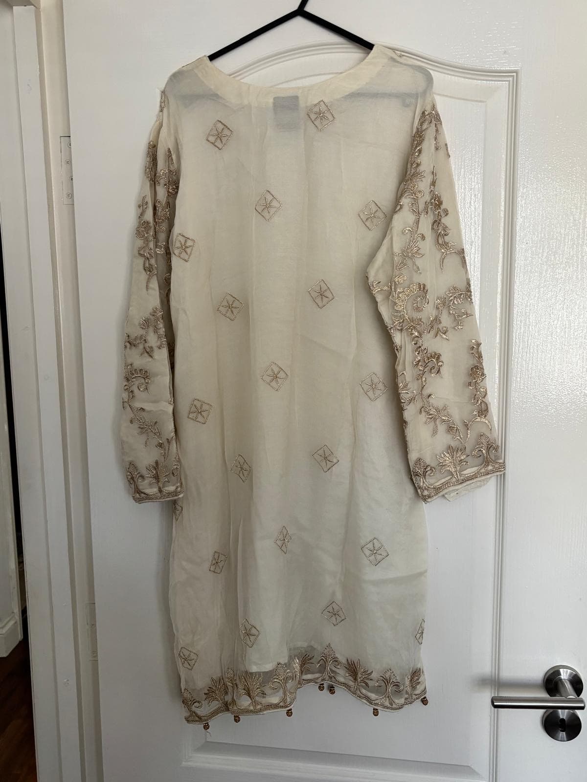 Cream/plum/gold sharara  — photo 2