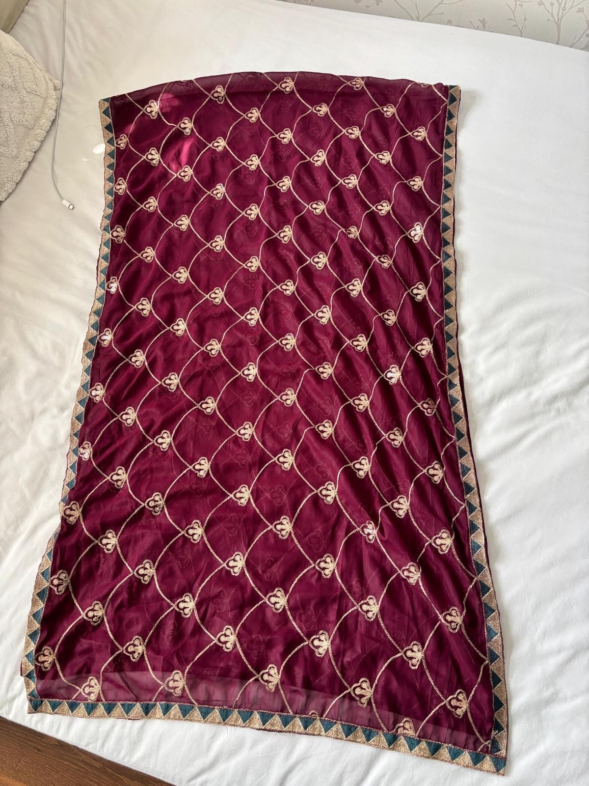 Plum & gold 3-piece trouser suit — photo 2