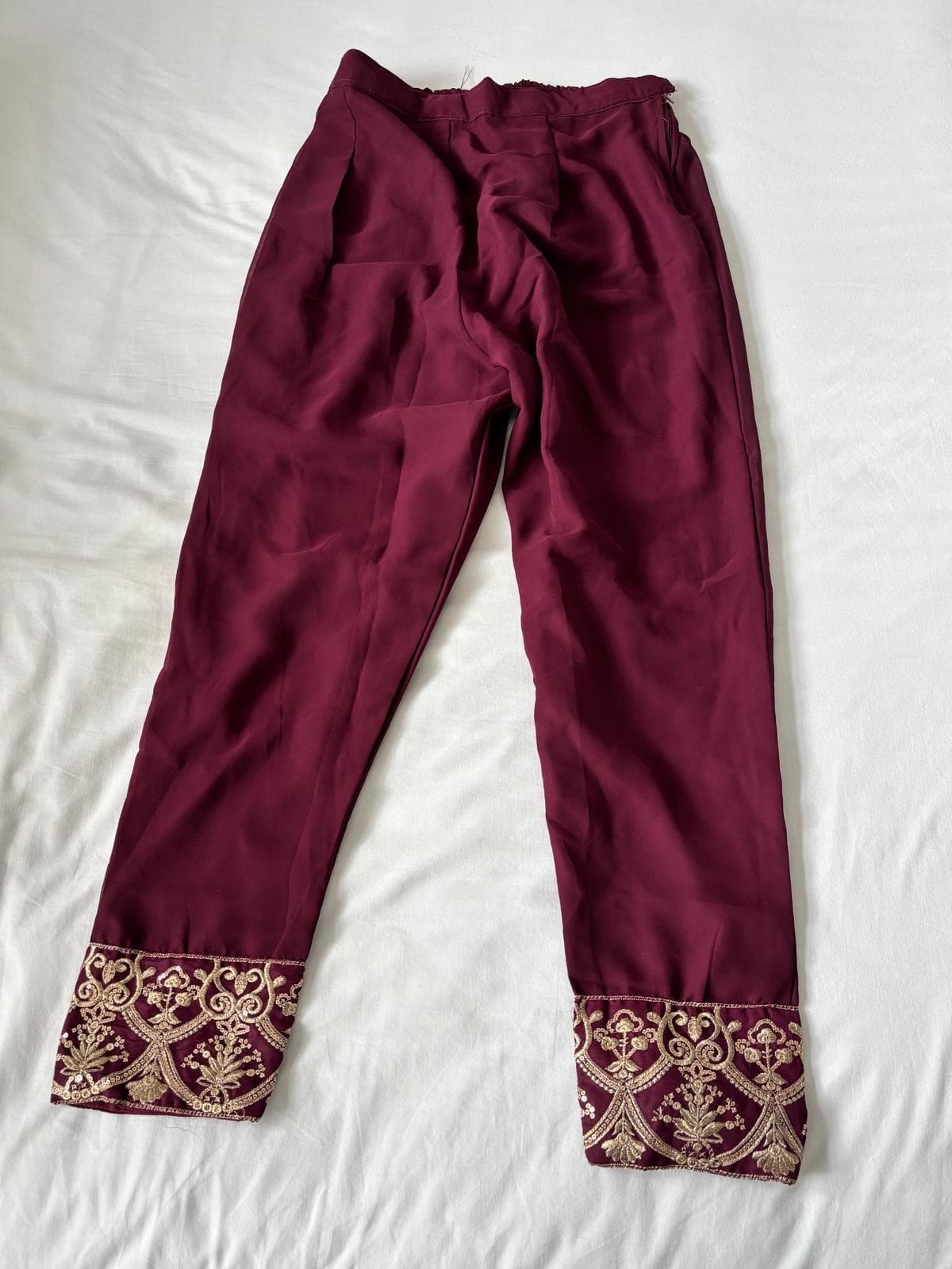Plum & gold 3-piece trouser suit — photo 3