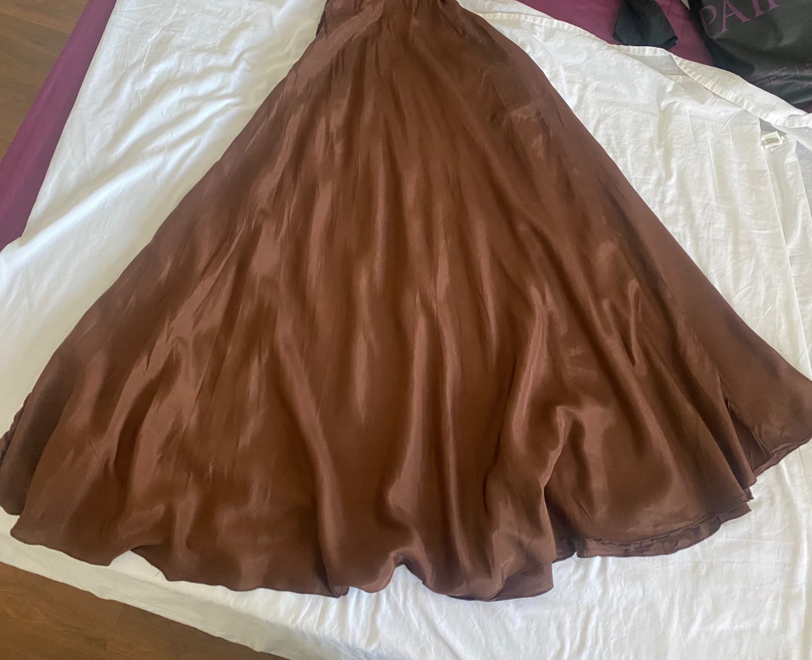 Brown 4-piece silk lengha set — photo 3