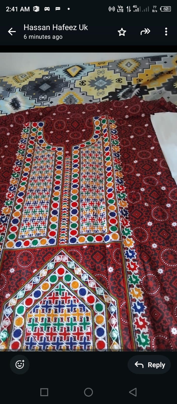 Ajrak embroided balochi style  — photo 3