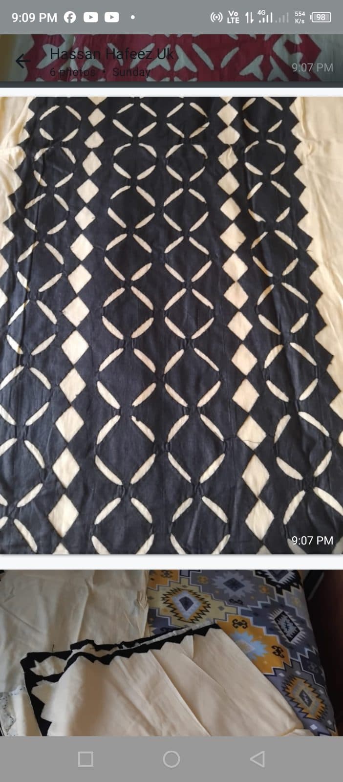 Applic work 3 pcs suit