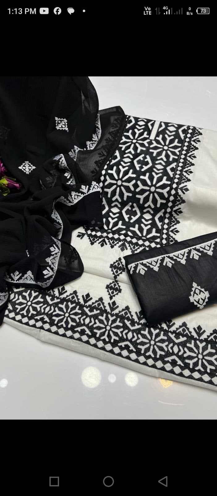 Embroided suit