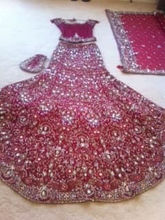 Red Swarovski Bridal Wedding Lengha - designed by Famous Indian designer 'Reena Mongha' Now £600 (rrp £3200) ono.